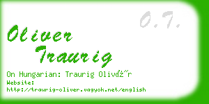 oliver traurig business card